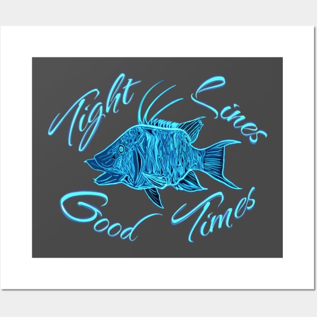 Tight Lines Good Times fishing for hogfish Florida Keys Wall Art by BrederWorks